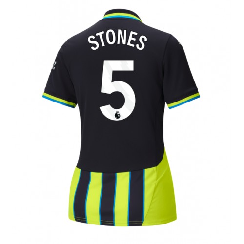 Fotbalové Dres Manchester City John Stones #5 Dámské Venkovní 2024-25 Krátký Rukáv